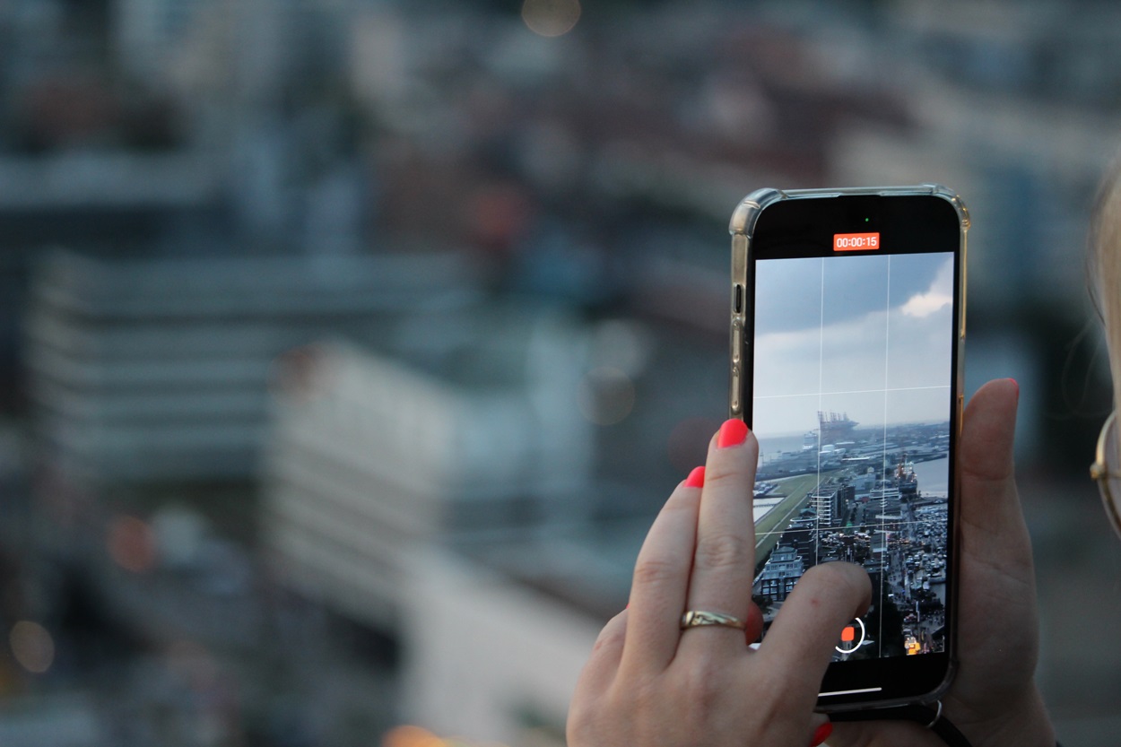 Handyfoto von einer Skyline